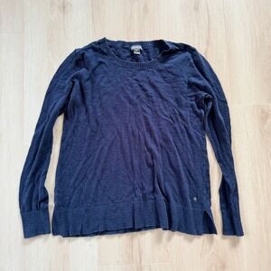Eddie‎ Bauer Womens Cotton Knit Crew Neck Long Sleeve Pullover Top Sweater L